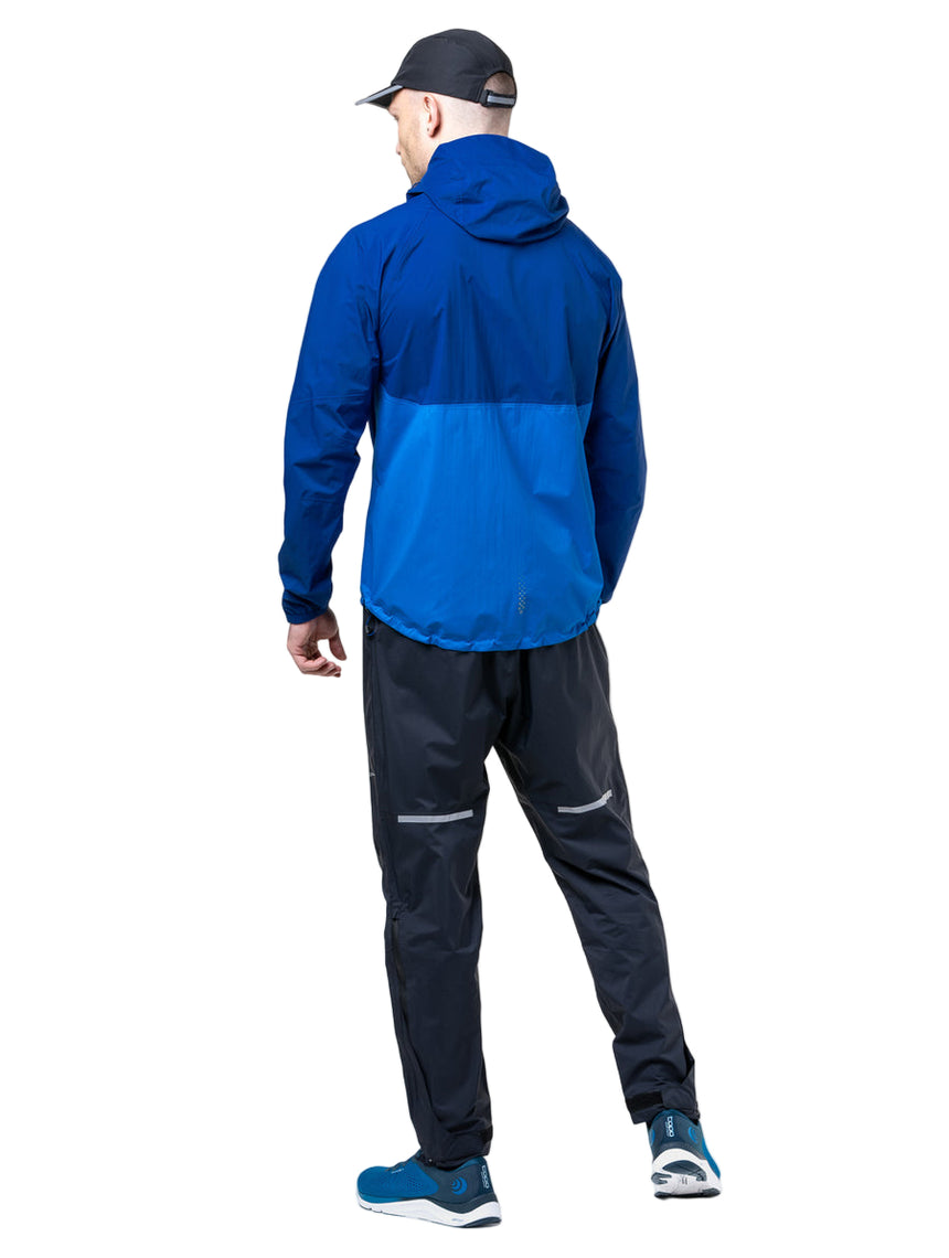 Ronhill Men's Tech Storm Jacket in Ocean/Electric Blue - worn, back