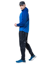 Ronhill Men's Tech Storm Jacket in Ocean/Electric Blue - worn, side