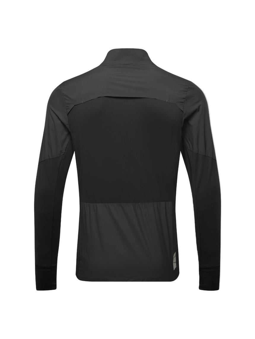 Ronhill Men's Tech Wind-Block 1/2 Zip in All Black - back