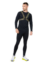 Ronhill Reflect Belt in Fluo Yellow/Reflect - worn, front, male