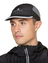 Ronhill Reflect Cap in Black/Reflect - worn