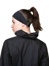 Ronhill Reversible Headband in All Black - worn, back