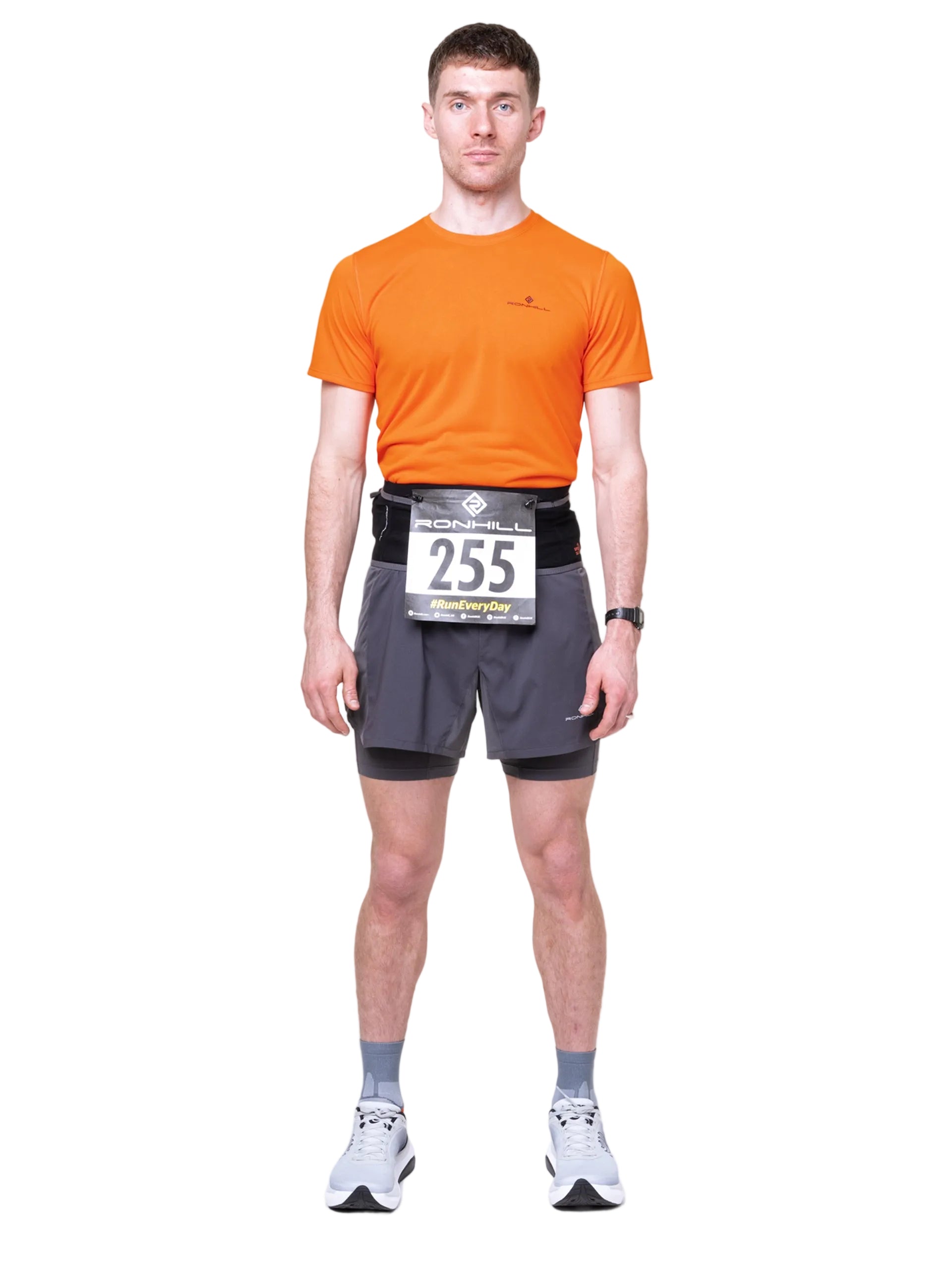 Ronhill Speed 360 Running Belt in Black/Ronhill Red - detail, 1
