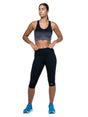 Ronhill Women's Core Capri in All Black - worn, front