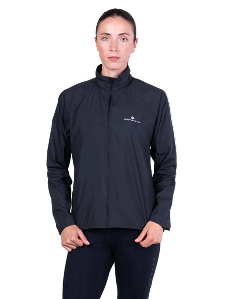 Ronhill Women's Core Jacket in Black/Bright White - front