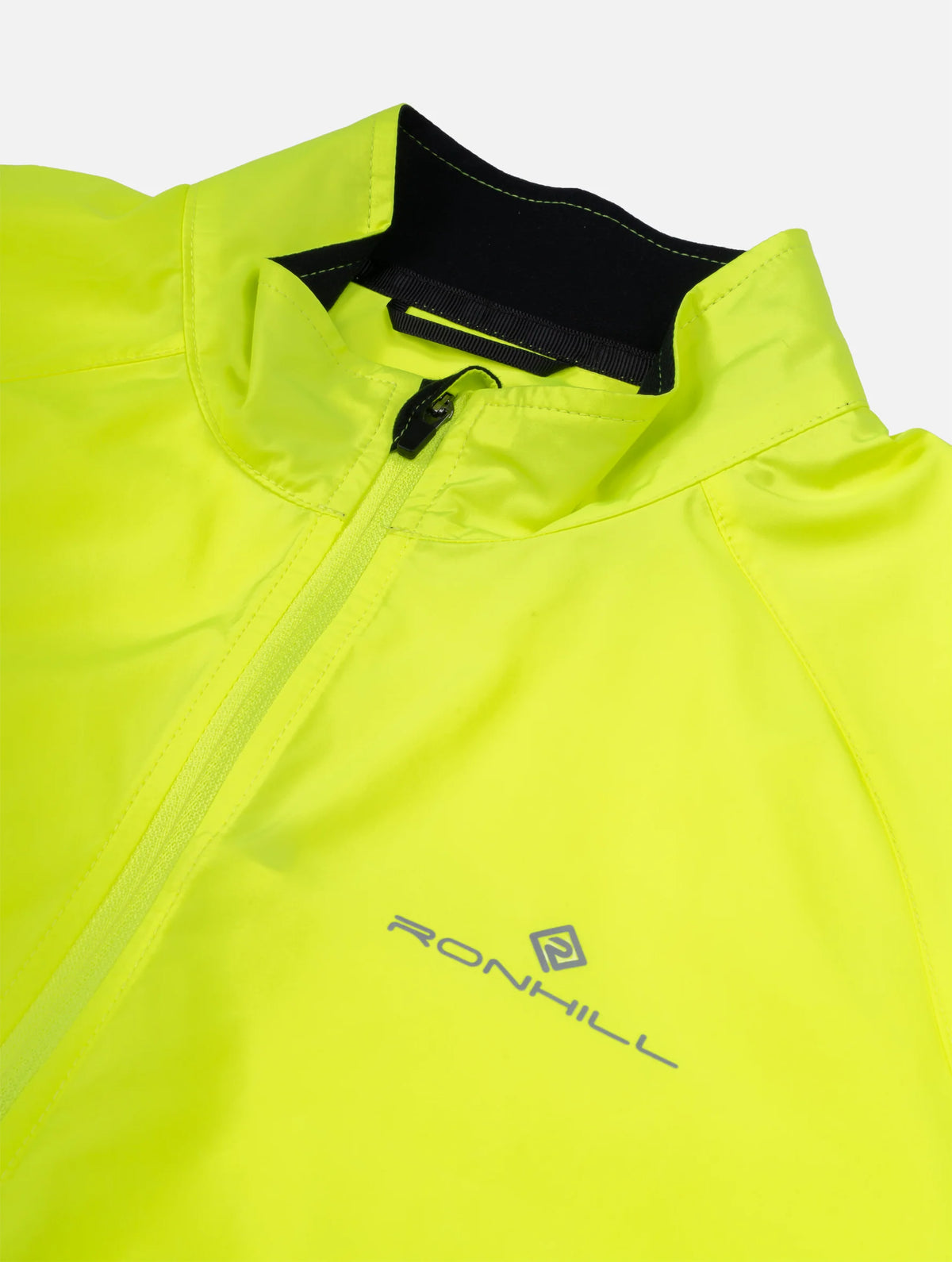Ronhill Women's Core Jacket in Fluo Zest - collar detail