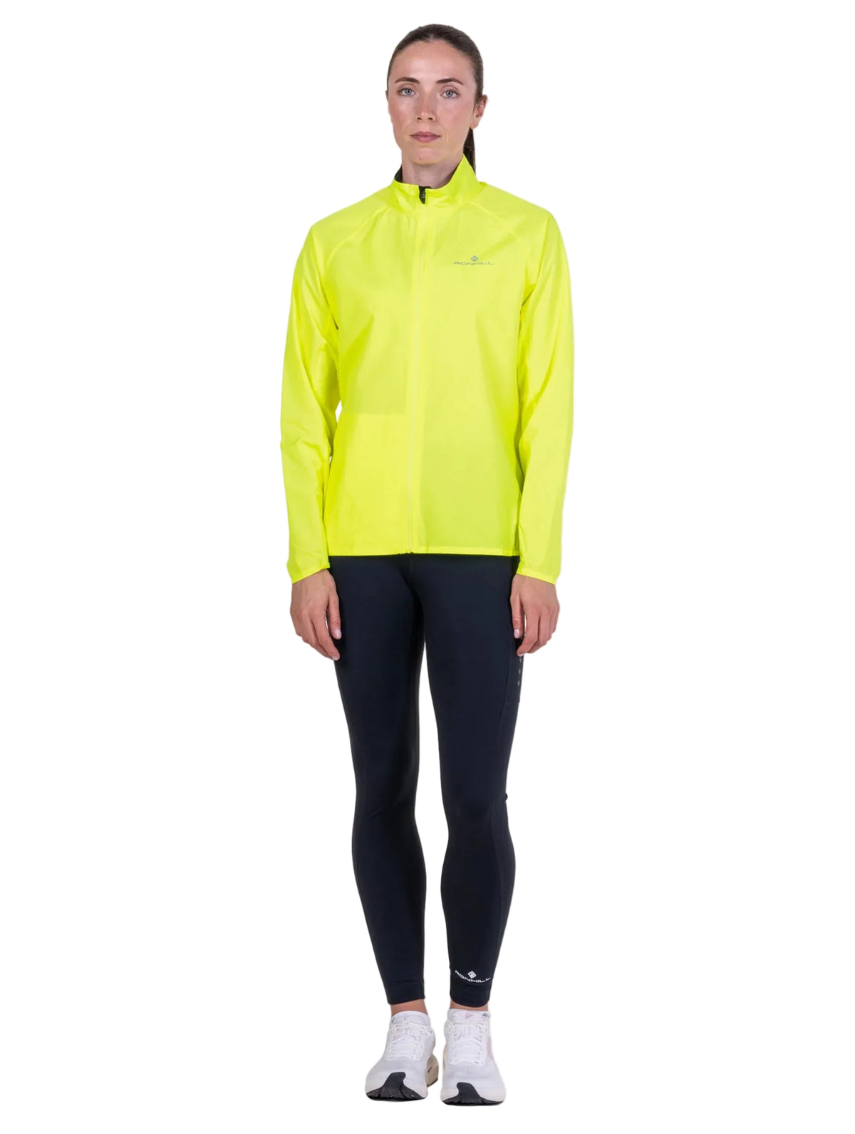 Ronhill Women's Core Jacket in Fluo Zest - worn