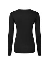 Ronhill Women's Core L/S Tee in Black/Bright White - back