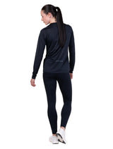 Ronhill Women's Core L/S Tee in Black - worn, back