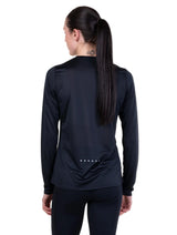Ronhill Women's Core L/S Tee in Black - worn, back