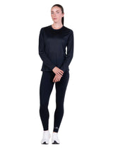 Ronhill Women's Core L/S Tee in Black - worn, front