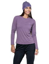 Ronhill Women's Core L/S Tee in Dark Iris/Iris - front, fit