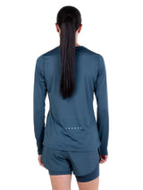 Ronhill Women's Core L/S Tee in Evening Haze - worn, back