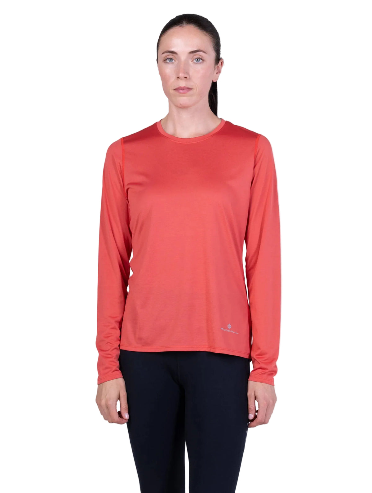 Ronhill Women's Core L/S Tee in Sumac - fabric detail