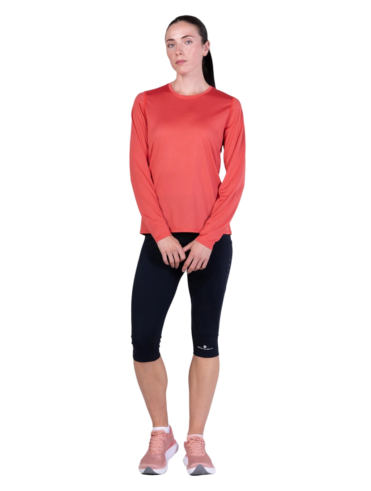 Ronhill Women's Core L/S Tee in Sumac - hem detail