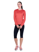 Ronhill Women's Core L/S Tee in Sumac - hem detail