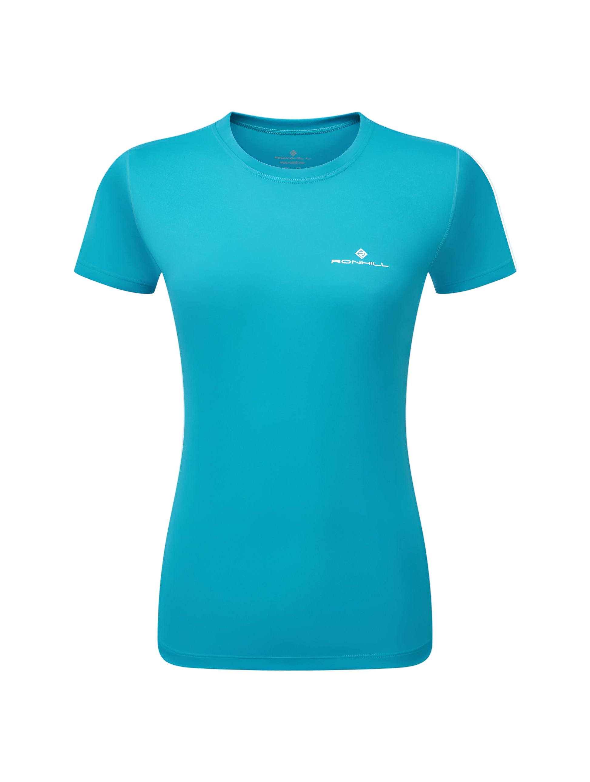 Ronhill Women's Core S/S Tee in Azure/Bright White - front