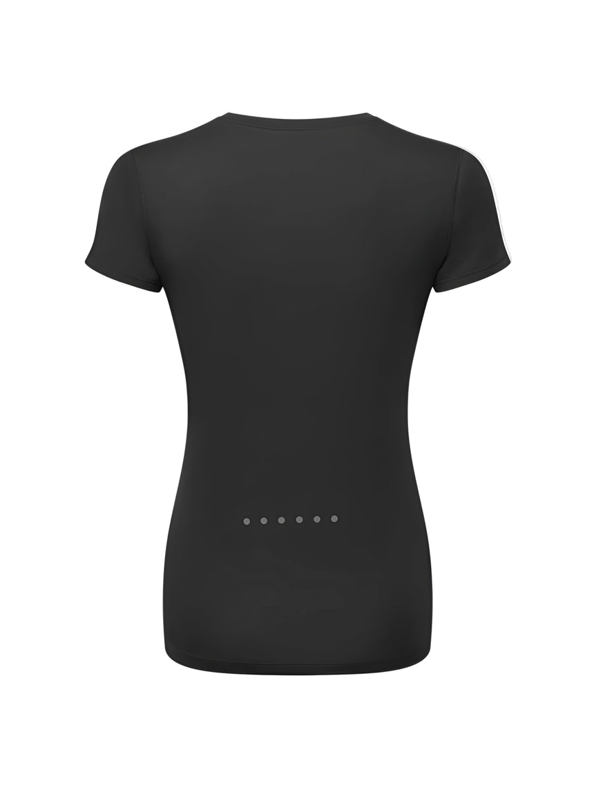 Ronhill Women's Core S/S Tee in Black/Bright White - back