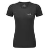 Ronhill Women's Core S/S Tee in Black/Bright White - front