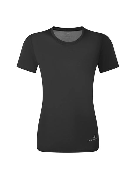 Ronhill Women's Core S/S Tee in Black - flat, front