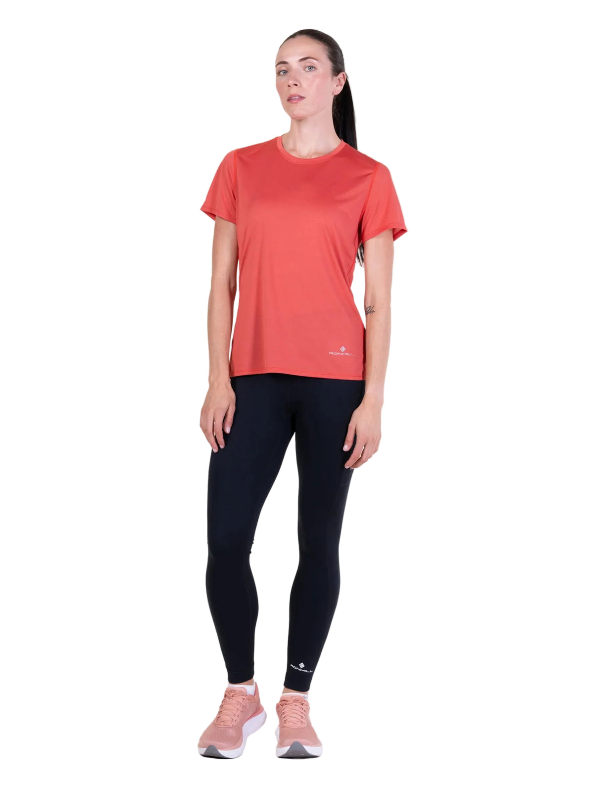 Ronhill Women's Core S/S Tee in Sumac - front, worn