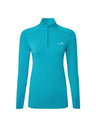 Ronhill Women's Core Thermal 1/2 Zip in Azure/Bright White - front