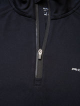Ronhill Women's Core Thermal 1/2 Zip in Black/Bright White - 1/2 zip detail