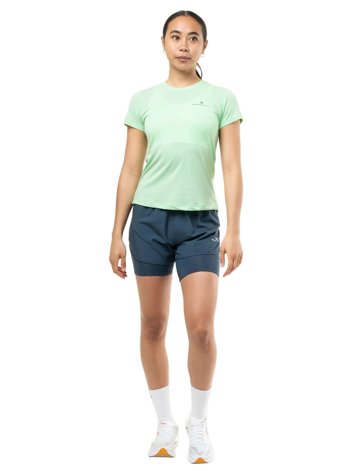 Ronhill Women's Core Twin Short in Evening Haze - front