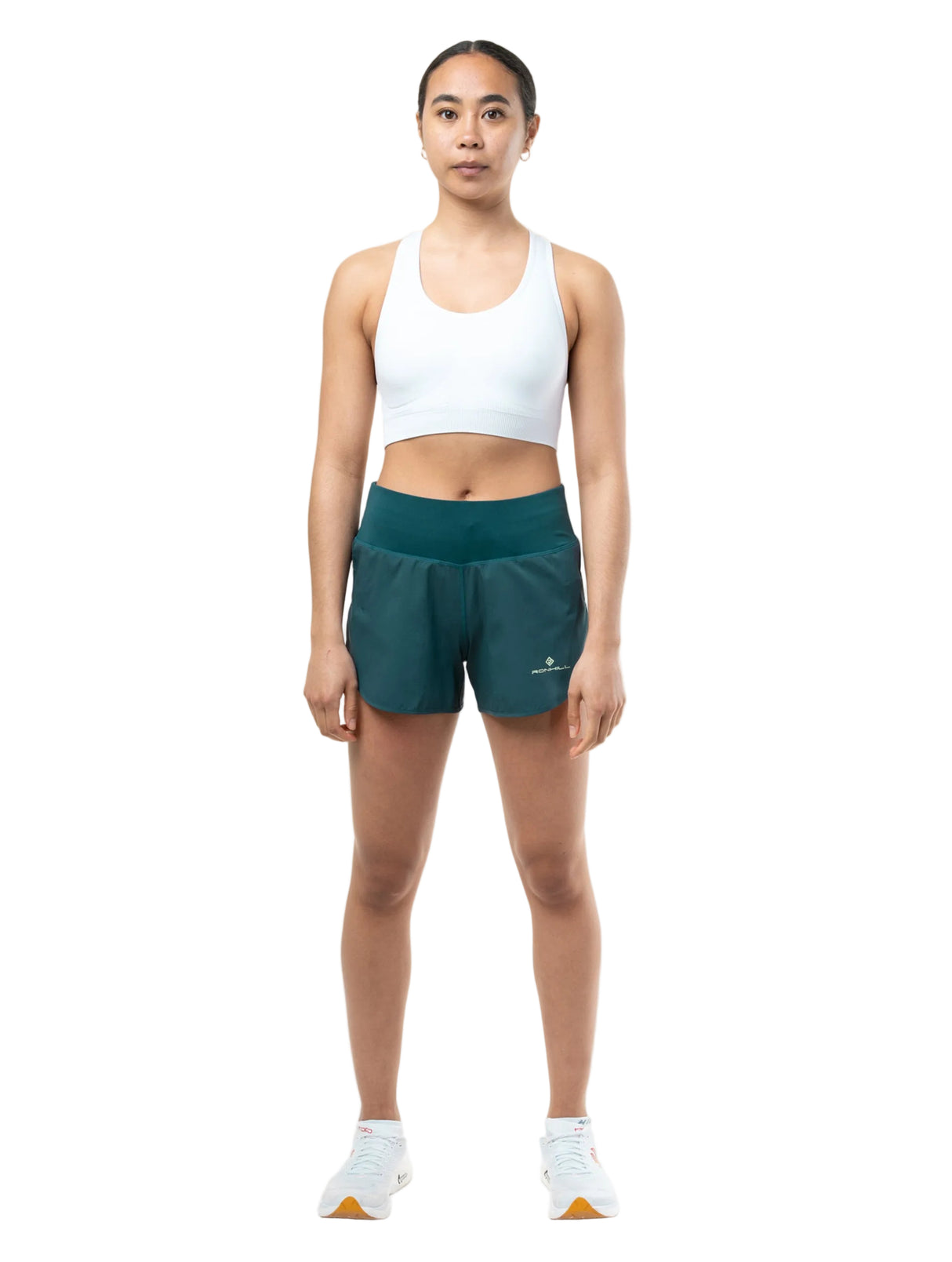 Ronhill Women's Tech 4.5" Short in Evening Haze/Seafoam - detail, 5