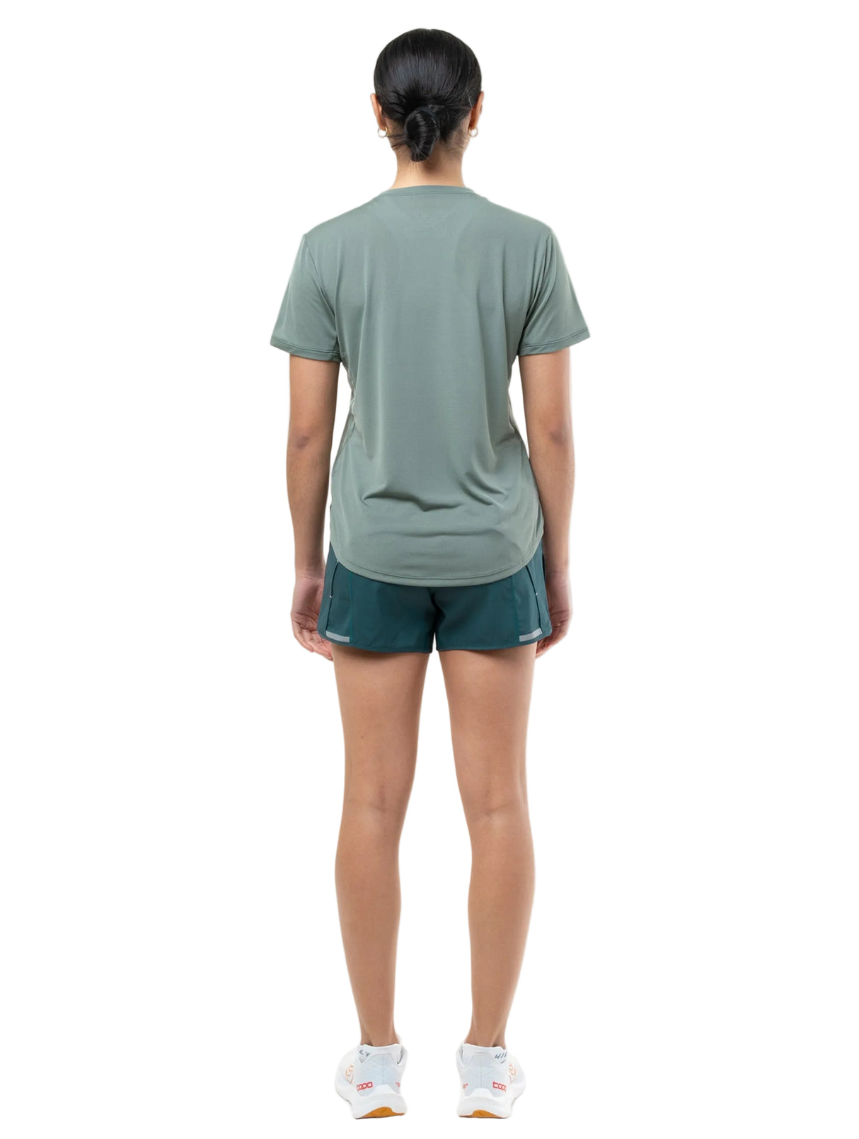 Ronhill Women's Tech 4.5" Short in Evening Haze/Seafoam - detail, 6