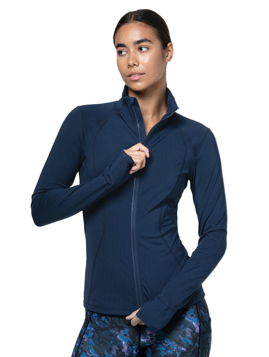 Ronhill Women's Tech Contour Jacket Outdoor Action Dark Navy - Zip