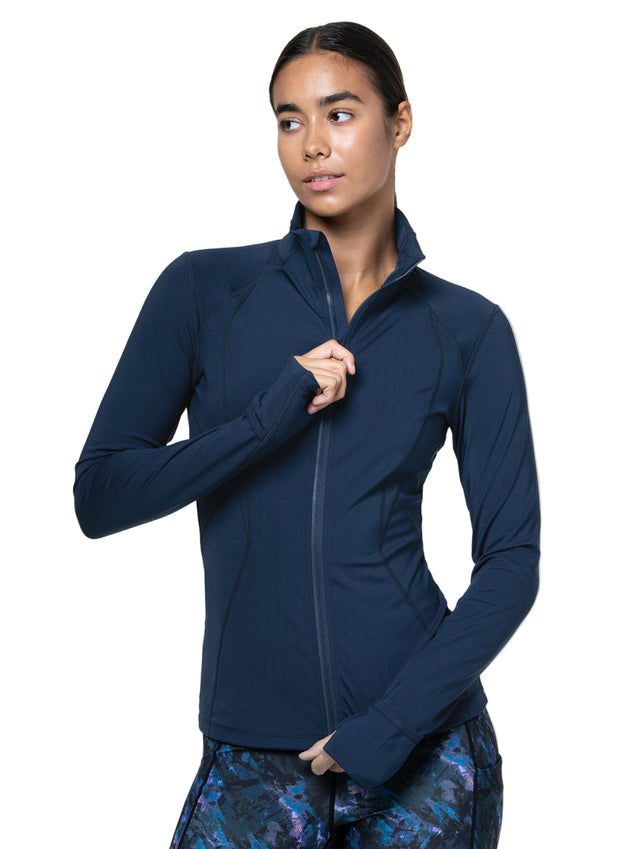 Ronhill Women's Tech Contour Jacket Outdoor Action Dark Navy - Zip