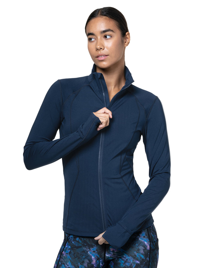 Ronhill Women's Tech Contour Jacket Outdoor Action Dark Navy - Zip