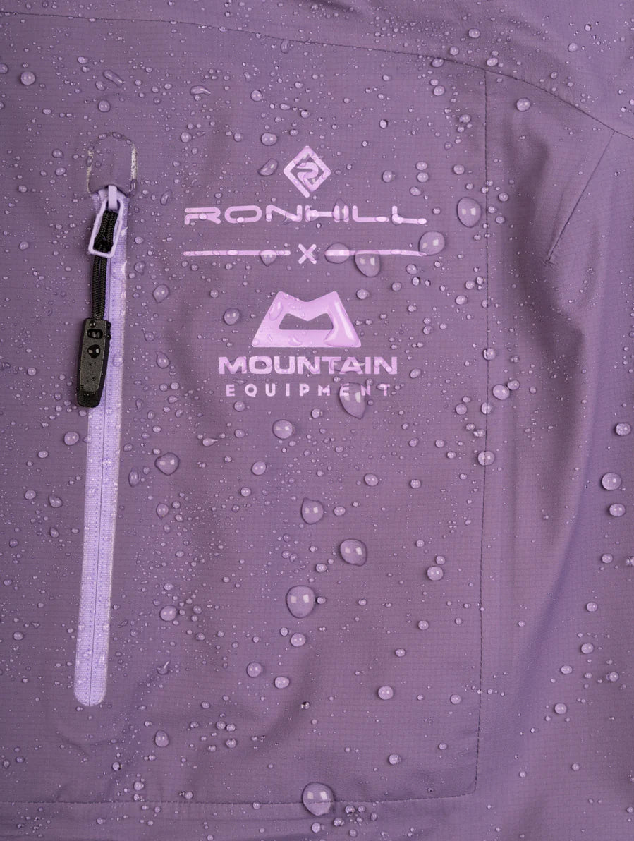 Ronhill Women's Tech GORE-TEX Mercurial Jacket 2 Dark Iris - waterproof fabric detail