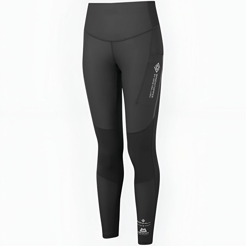 Ronhill Women's Tech GORE-TEX Windstopper Tight All Black - front
