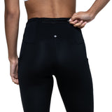 Ronhill Women's Tech Paragon Tight All Black - secure pocket detail