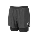 Ronhill Women's Tech Race Twin Short in All Black - front