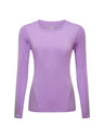 Ronhill Women's Tech Reflect L/S Tee in Iris Marl/Reflect - front