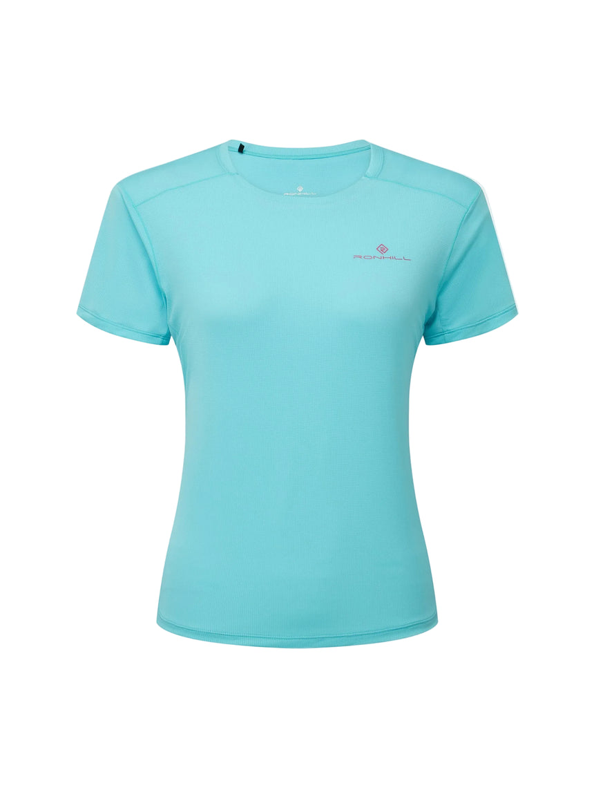 Ronhill Women's Tech S/S Tee in Larimar/Exuberance - front