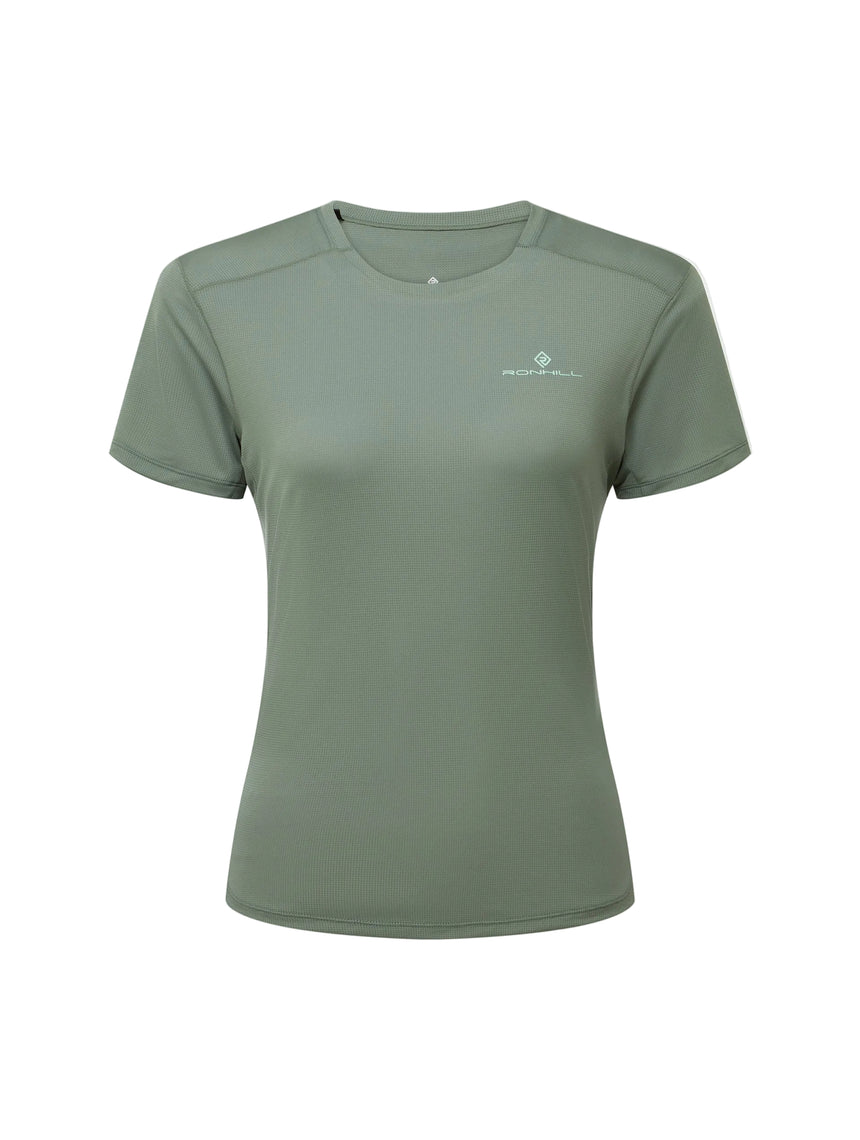 Ronhill Women's Tech S/S Tee in Laurel/Seafoam - front