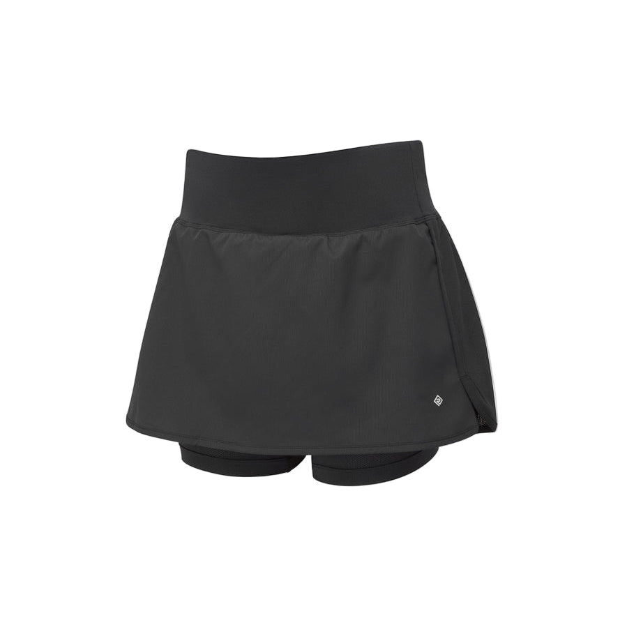 Ronhill Women's Tech Skort in All Black - front