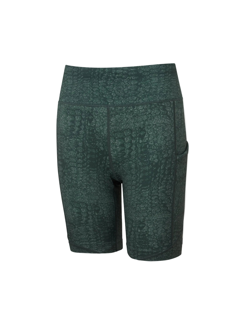 Ronhill Women's Tech Stretch Short in Dark Laurel Serpent - front