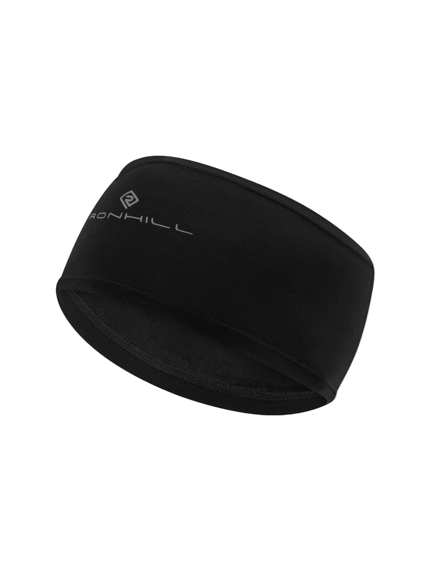 Ronhill All-Terrain Headband Outdoor Action All Black- Front