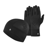 Ronhill Beanie and Glove Set Outdoor Action All Black- Beanie and Glove