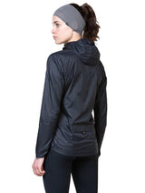 Ronhill Golden Hour Headband Outdoor Action Black Matrix- Side Fit on Female Model