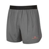 Ronhill Men's Tech 5" Short Outdoor Action Iron/Cardinal Orange- Front