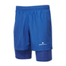 Ronhill Mens Core 5" Twin Short Outdoor Action DrkCobalt/BrightWhite- Front