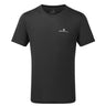 Ronhill Mens Core S/S Tee Outdoor Action Black/Bright White- Front