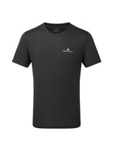 Ronhill Mens Core S/S Tee Outdoor Action Black/Bright White- Front
