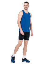 Ronhill Mens Core Vest Outdoor Action DrkCobalt/BrightWhite- Front Fit on Model